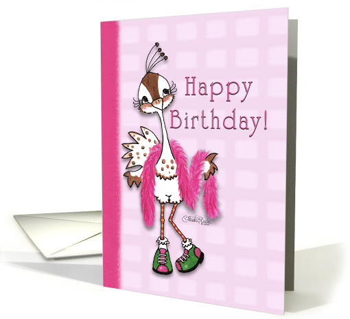 Happy Birthday for Her Fancy Peahen in Pink card (786721)