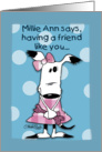 Birthday for Friend-Millie Ann- Bonus in Life card
