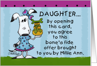 Happy Birthday for Daughter-Millie Ann Bone’a Fide Offer card
