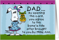 Happy Birthday for Dad-Millie Ann Bone’a Fide Offer card