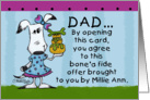 Happy Birthday for Dad-Millie Ann Bone’a Fide Offer card