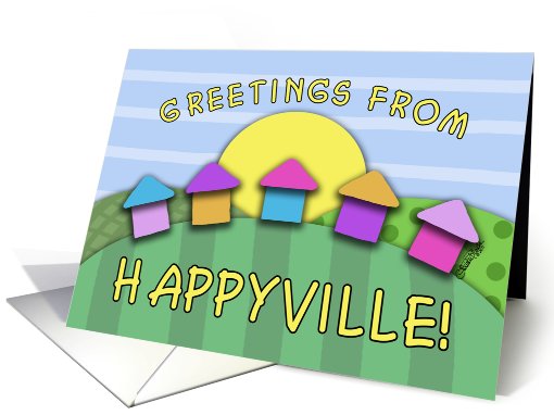 Greetings from Happyville card (793628)