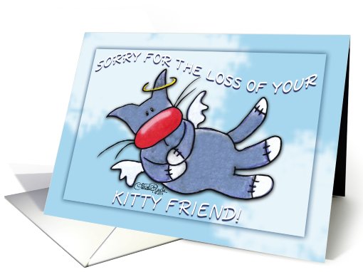 Pet Loss Sympathy-Blue Angel Cat card (798757)