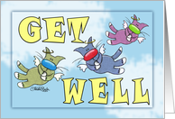 Get Well-Colorful Angel Cats card