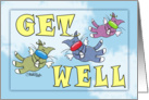 Get Well-Colorful Angel Cats card