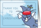 Thank You to my Caregiver-Blue Angel Cat card