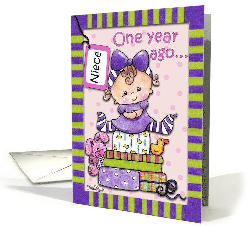Niece's First Birthday Baby and Gifts card (801236)
