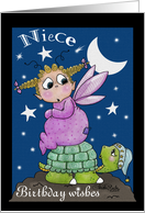 Niece’s Birthday Baby Fairy and Turtle card