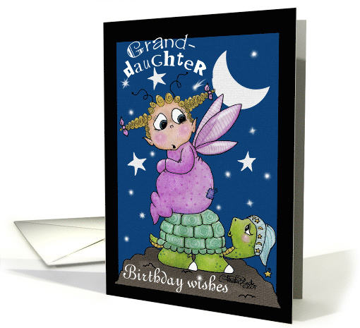 Granddaughter's Birthday Baby Fairy and Turtle card (801266)