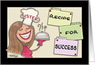 Congratulations Culinary Arts Graduate for Sister Chef card