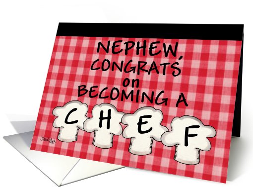 Congratulations on Becoming a Chef for Nephew -Chef Hats card (802795)