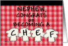 Congratulations on Becoming a Chef for Nephew -Chef Hats card