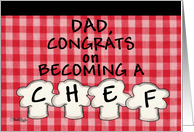 Congratulations on Becoming a Chef for Dad -Chef Hats card