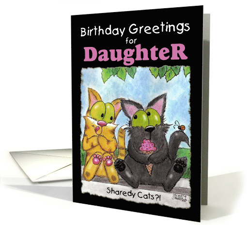 Birthday Greetings for Daughter Sharedy Cats Cats with Ice... (803907)