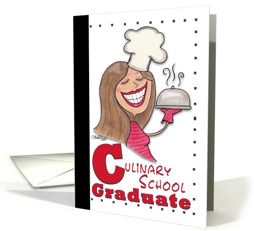 Congratulations to Culinary School Graduate- Female Chef card (806185)