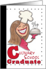 Congratulations to Culinary School Graduate- Female Chef card