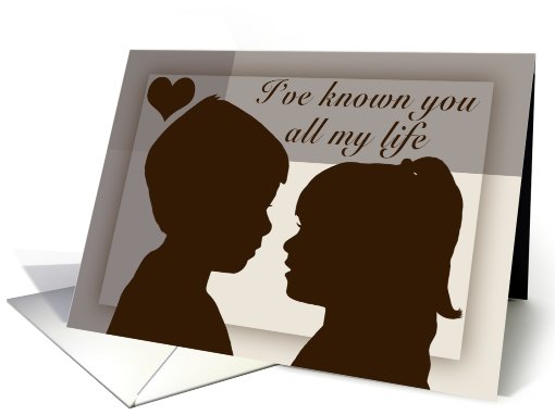 Wedding Anniversary for spouse-Soul Mates-Chocolate colored card