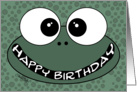 Happy Birthday-Frog Face card