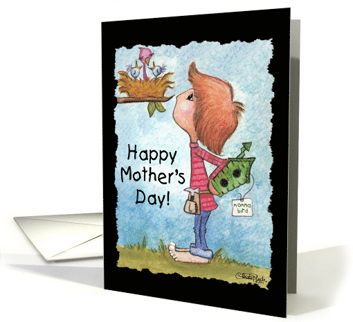 Happy Mother's Day from Son Little Boy with Birdhouse card (812789)