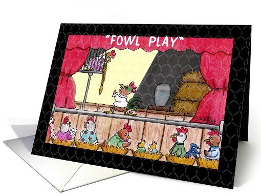 Birthday Greetings-Fowl Play-Chicken Rapunzel card (818806)