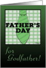 Father’s Day for Godfather-Shirt and Tie design card