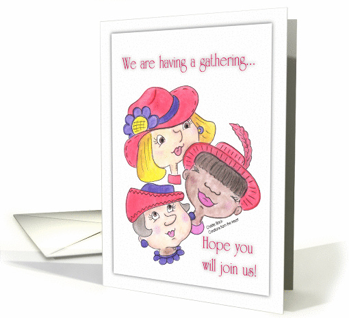 Red Hat Lady Gathering card (82322)
