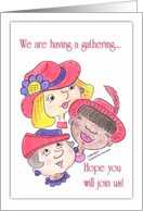 Red Hat Lady Gathering card