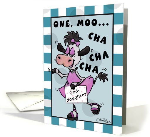 Happy Birthday Goddaughter- Dancing Cow-Muchacha card (826310)