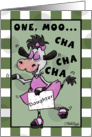 Happy Birthday Daughter- Dancing Cow-Muchacha card