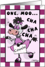 Happy Birthday Cousin- Dancing Cow-Muchacha card