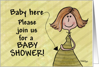 Baby Shower Invitation- Expectant Mother-Yellows card