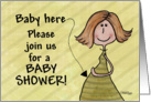 Baby Shower Invitation- Expectant Mother-Yellows card