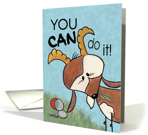 Encouragement Billy Goat and Tin Can You CAN do it card (829005)