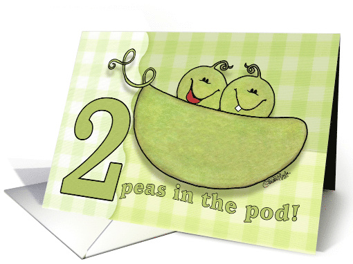 Congratulations on having Twins 2 Peas in the Pod card (829013)