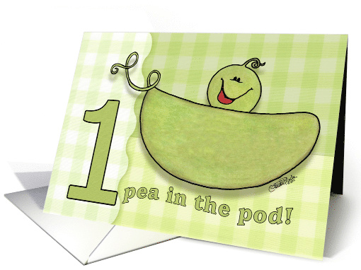 Congratulations on having a baby 1 Pea in the pod card (829014)