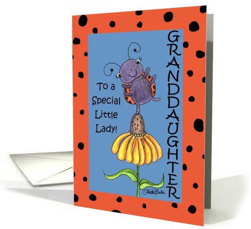 Granddaughter's Birthday-Lady Bug Daisy Dance-Special Little Lady card