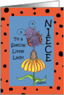Niece’s Birthday-Lady Bug Daisy Dance-Special Little Lady card