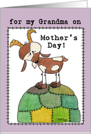 Happy Mother’s Day for Grandma Goat on a Hill from Grand Kid card