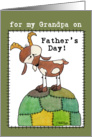 Happy Father’s Day for Grandpa-Goat on a Hill-from Grand Kid card
