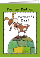 Happy Father’s Day for Dad-Goat on a Hill-from Kid card