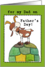 Happy Father’s Day for Dad-Goat on a Hill-from Kid card