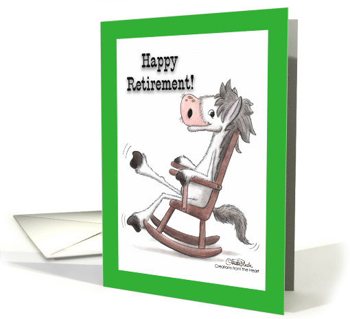 Rocking Horse, Happy Retirement, Horse in Rocking Chair card (83984)