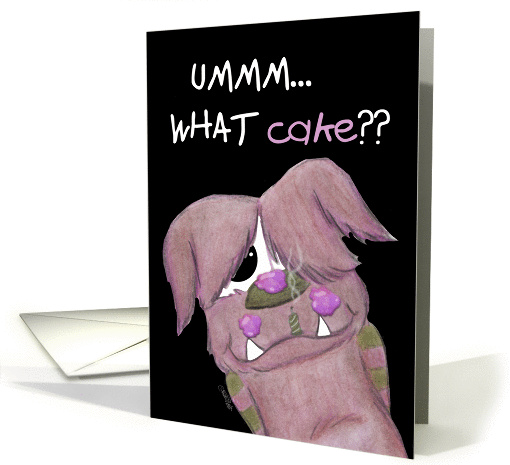Happy Birthday-Cake Eating Monster card (840436)