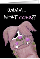 Happy Birthday-Cake Eating Monster card