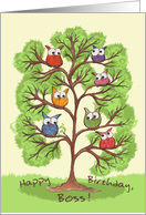 Birthday for Boss from Group-Owls in Tree card