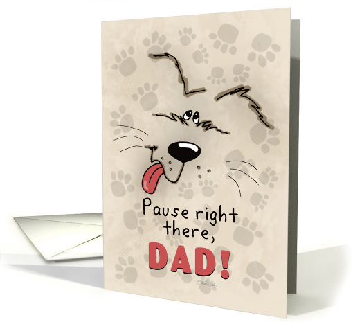Happy Birthday to Dad Dog and Paw Prints card (847893)