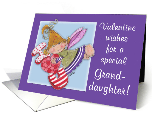 Happy Valentine's Day for Granddaughter I Heart U Fairy card (849041)