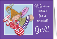 Happy Valentine’s Day for Special Girl I Heart U Fairy card
