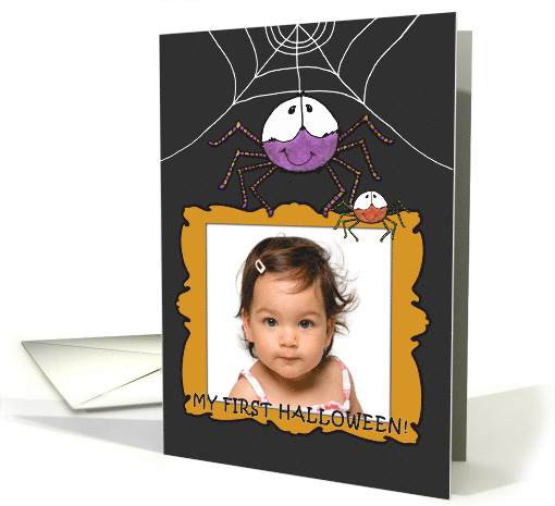 My 1st Halloween Customizable Photo Card Spider Holding... (850749)
