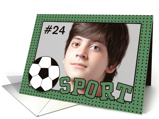 Happy Birthday Soccer Sport Customizable Photo card (851070)